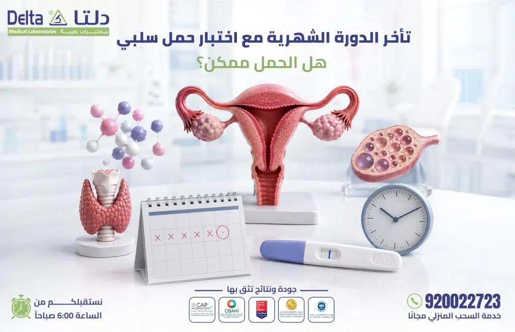 تأخر الدورة الشهرية مع اختبار حمل سلبي - الأسباب وطرق التشخيص