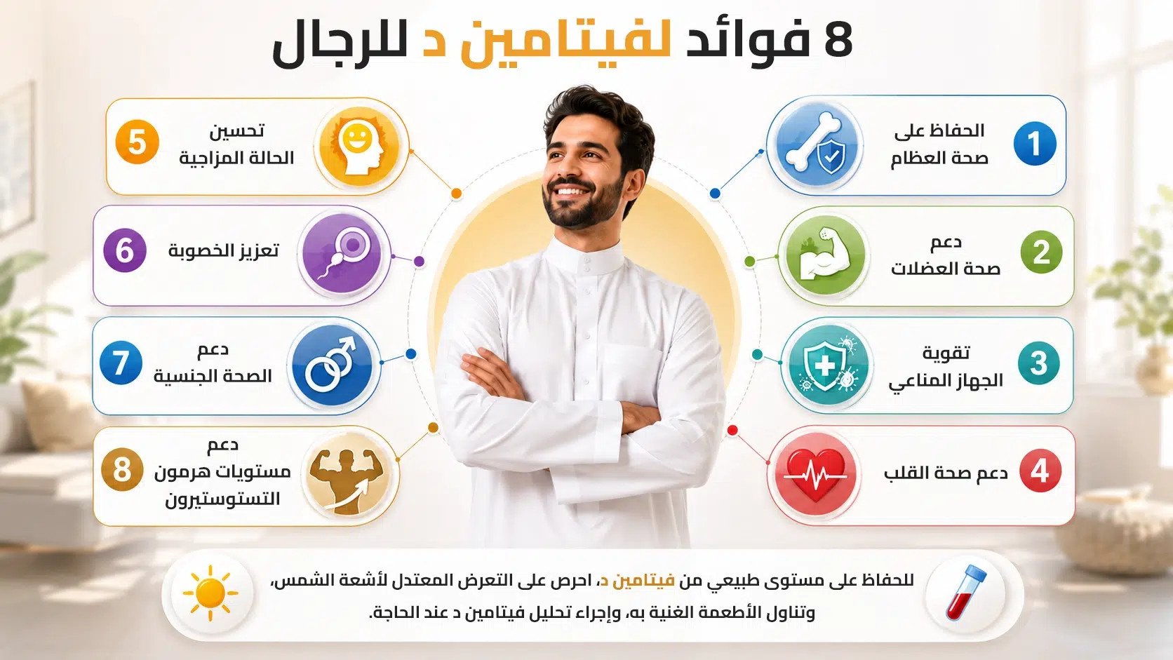 علامات نقص فيتامين د عند الرجال والنسب الطبيعية