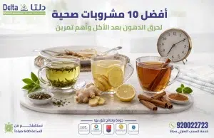 أفضل 10 مشروبات صحية لحرق الدهون بعد الأكل - مختبرات دلتا الطبية
