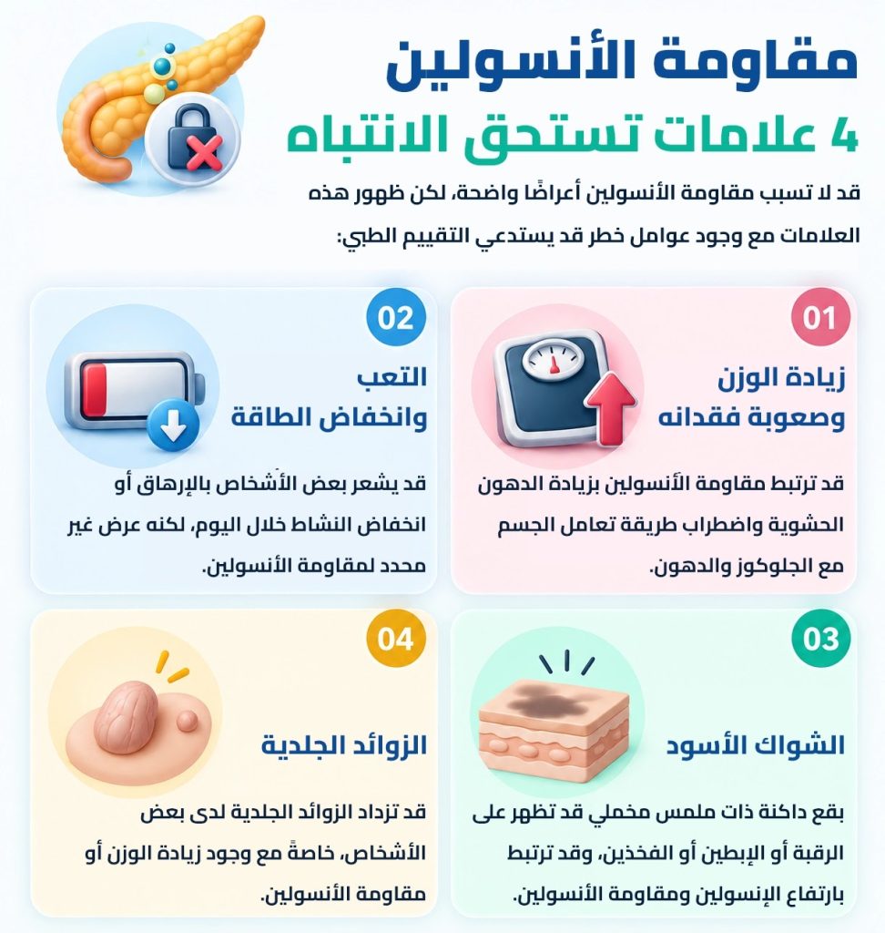 أعراض مقاومة الأنسولين وعلاماتها التحذيرية