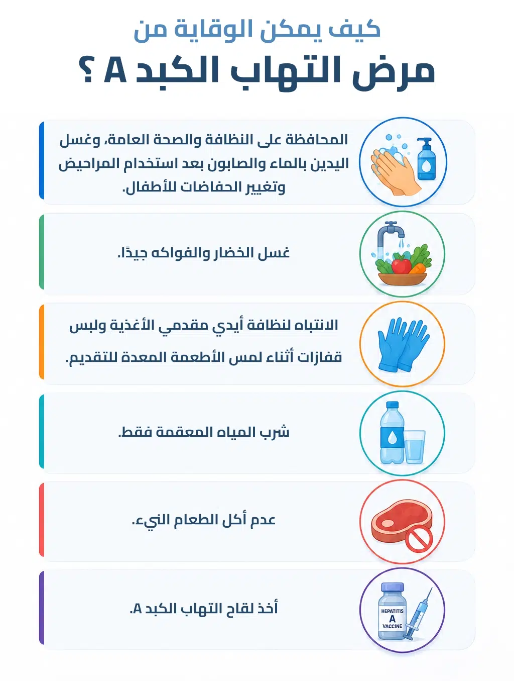 طرق الوقاية من الإصابة بالتهاب الكبد A