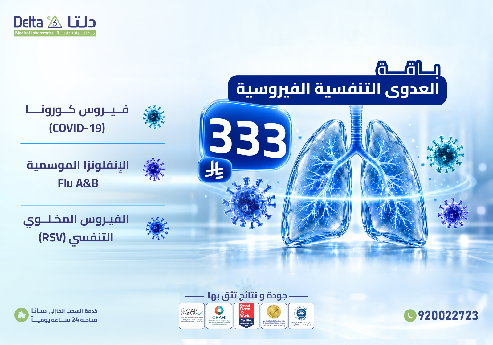 باقة العدوى التنفسية قياس موقع